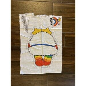 Vintage Rainbow Brite Twink Sprite Back Cut Sew Pillow Doll Fabric Panel 1983
